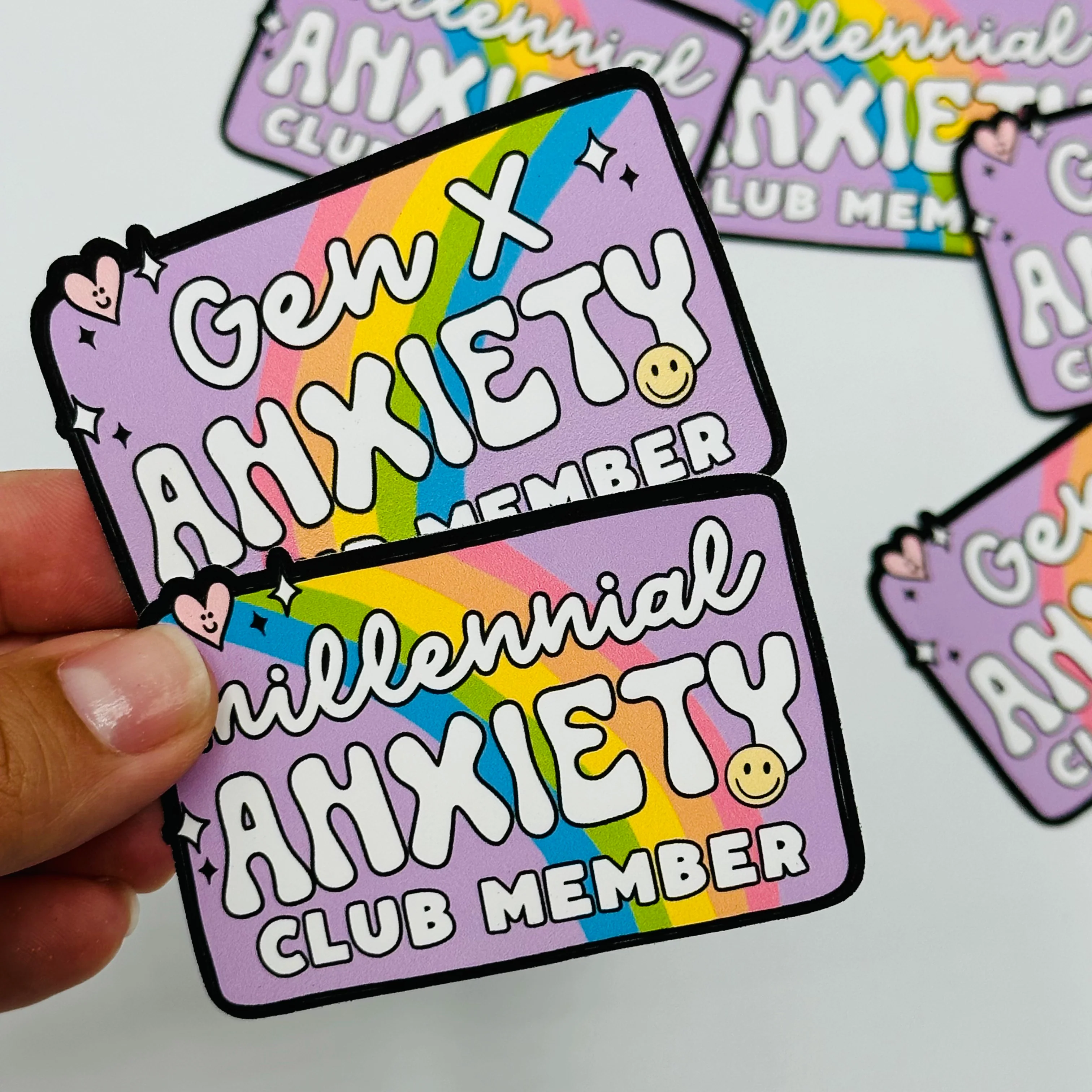 Anxiety Club Member Vinyl Stickers